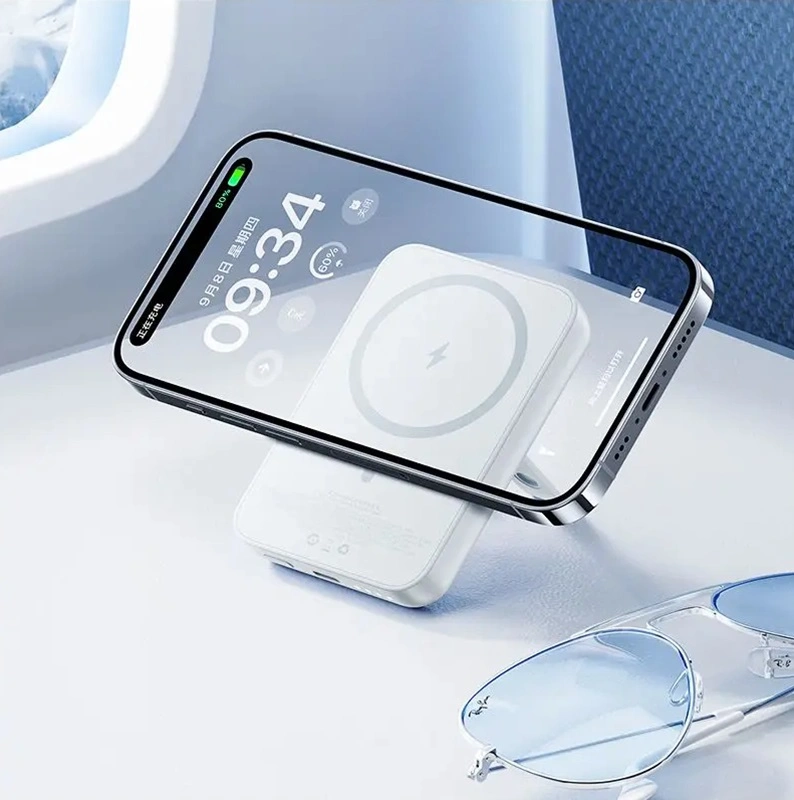 Benks MP09 MagSafe belaidė išorinė baterija, balta, 2 nuotrauka